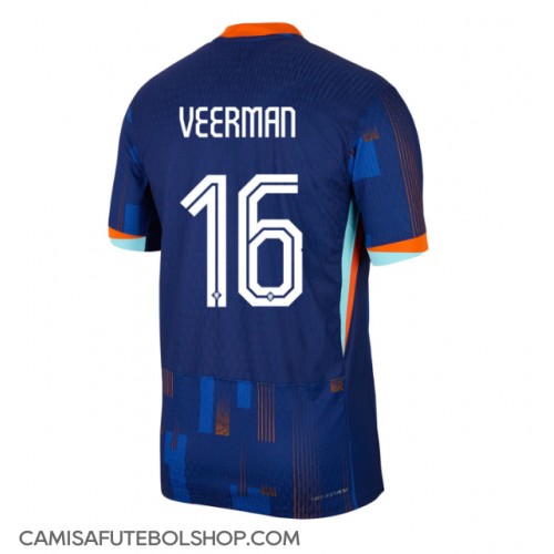 Camisa de time de futebol Holanda Joey Veerman #16 Replicas 2º Equipamento Europeu 2024 Manga Curta